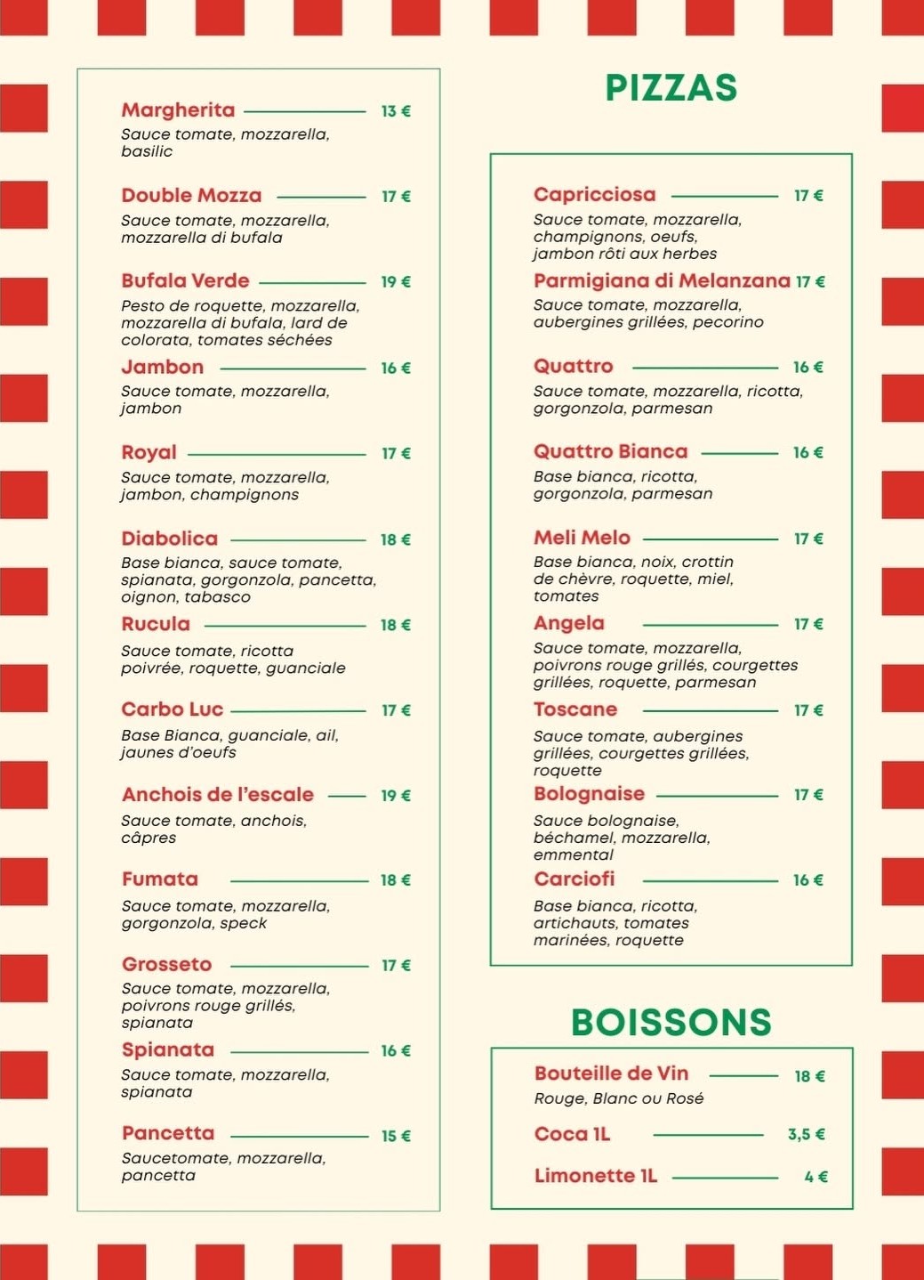 Notre carte à emporter - 2